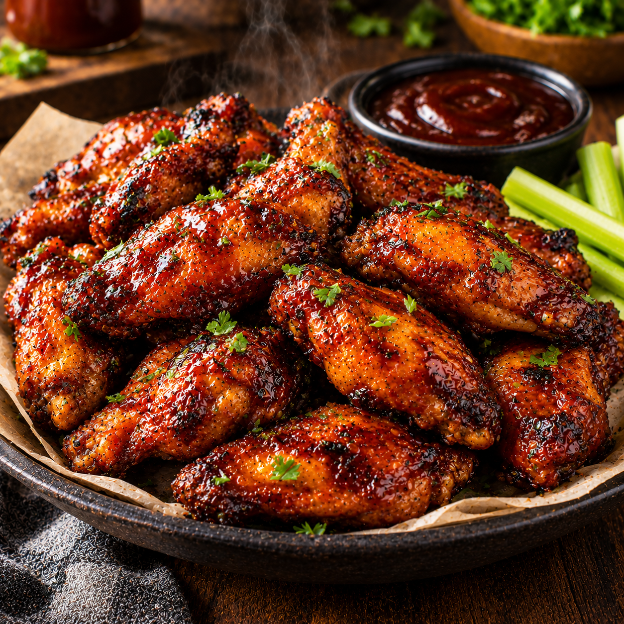 Ailes de poulet BBQ fumé