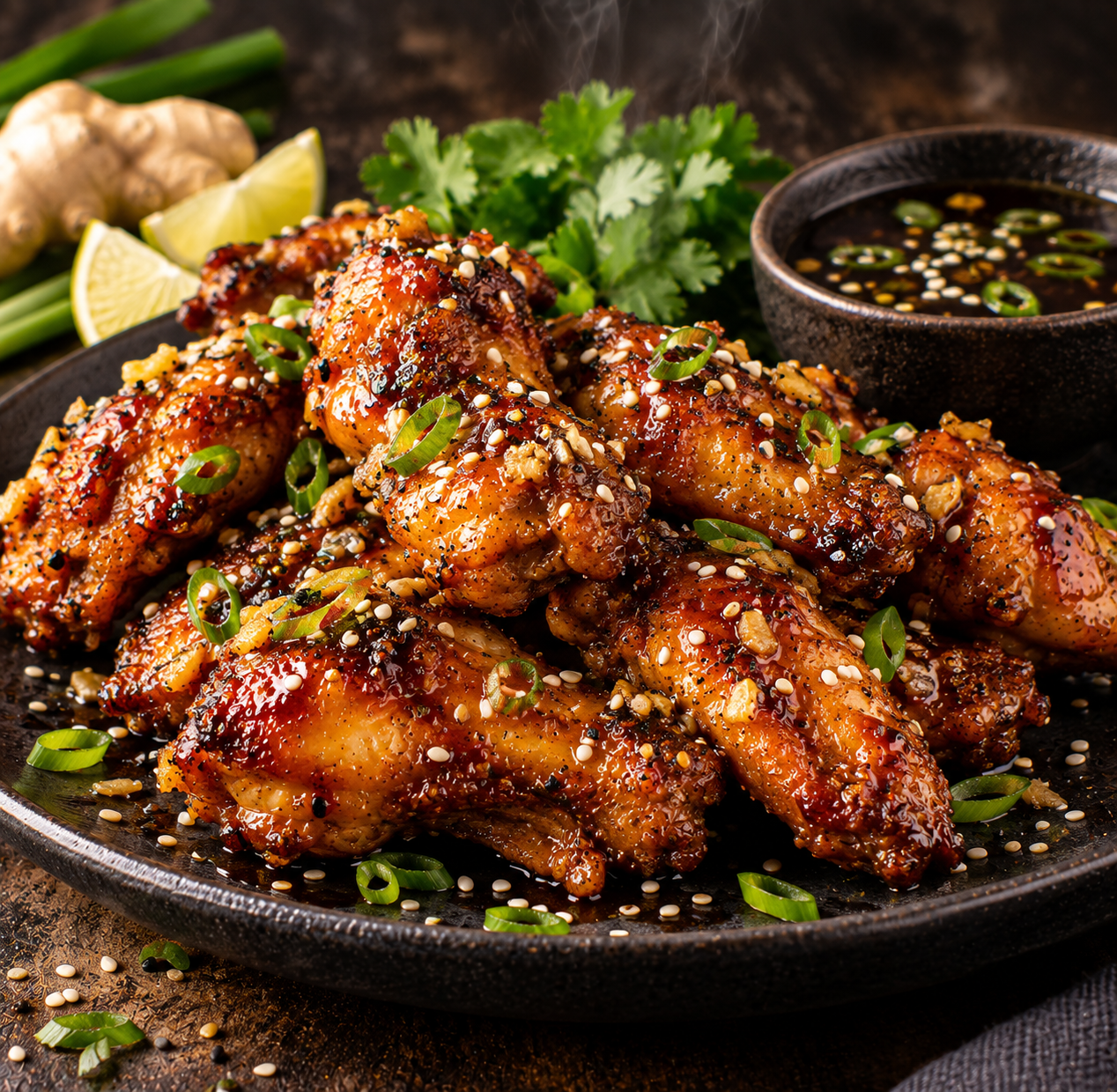 Ailes de poulet soja-gingembre