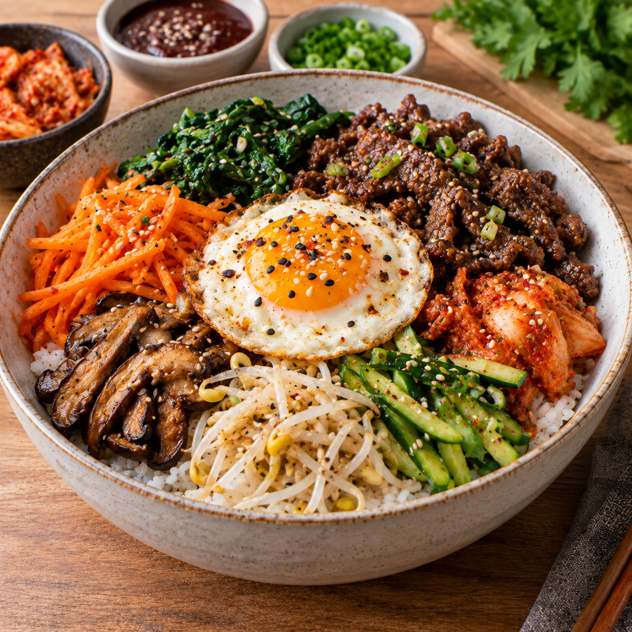 Bibimbap au bœuf