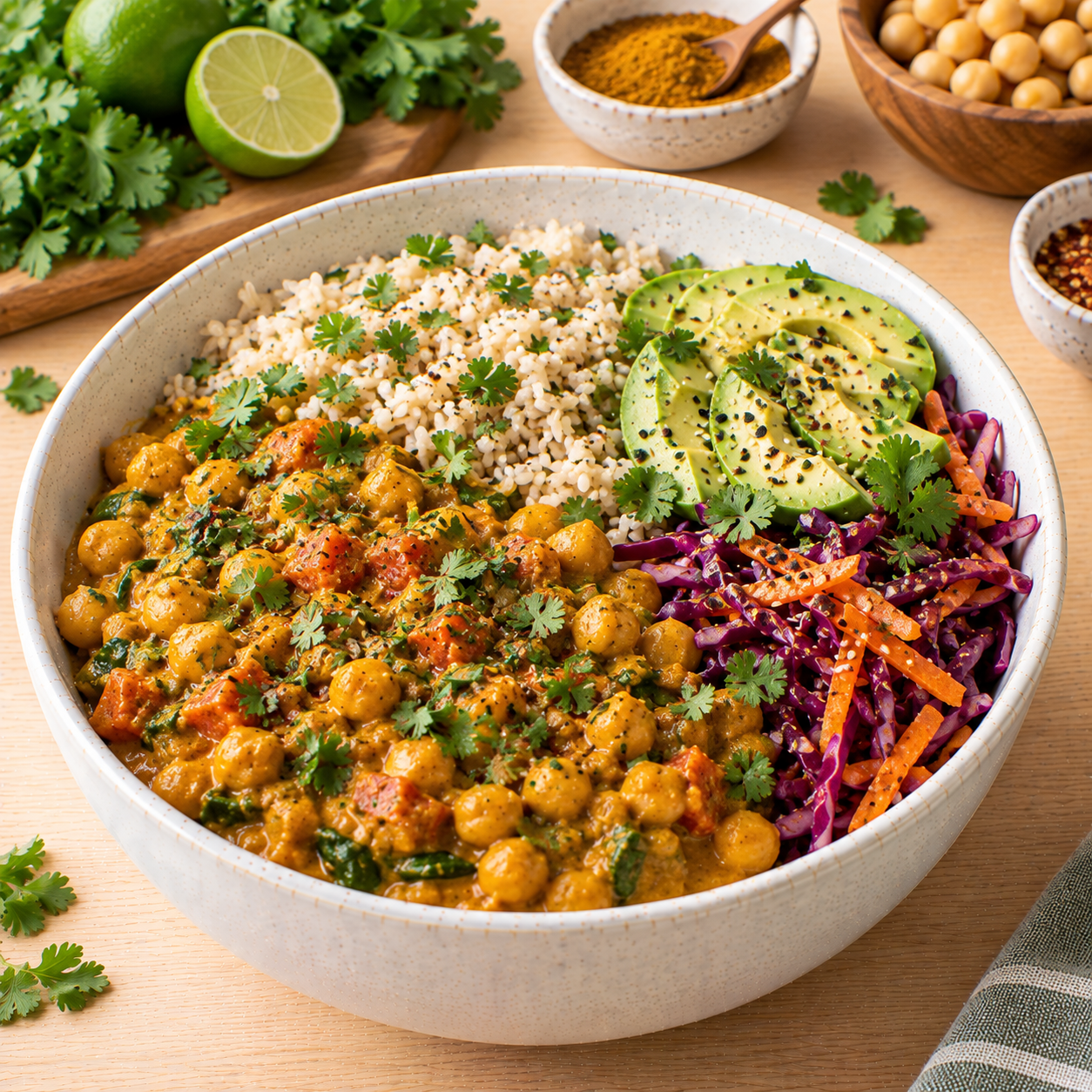 Bowl curry de pois chiches