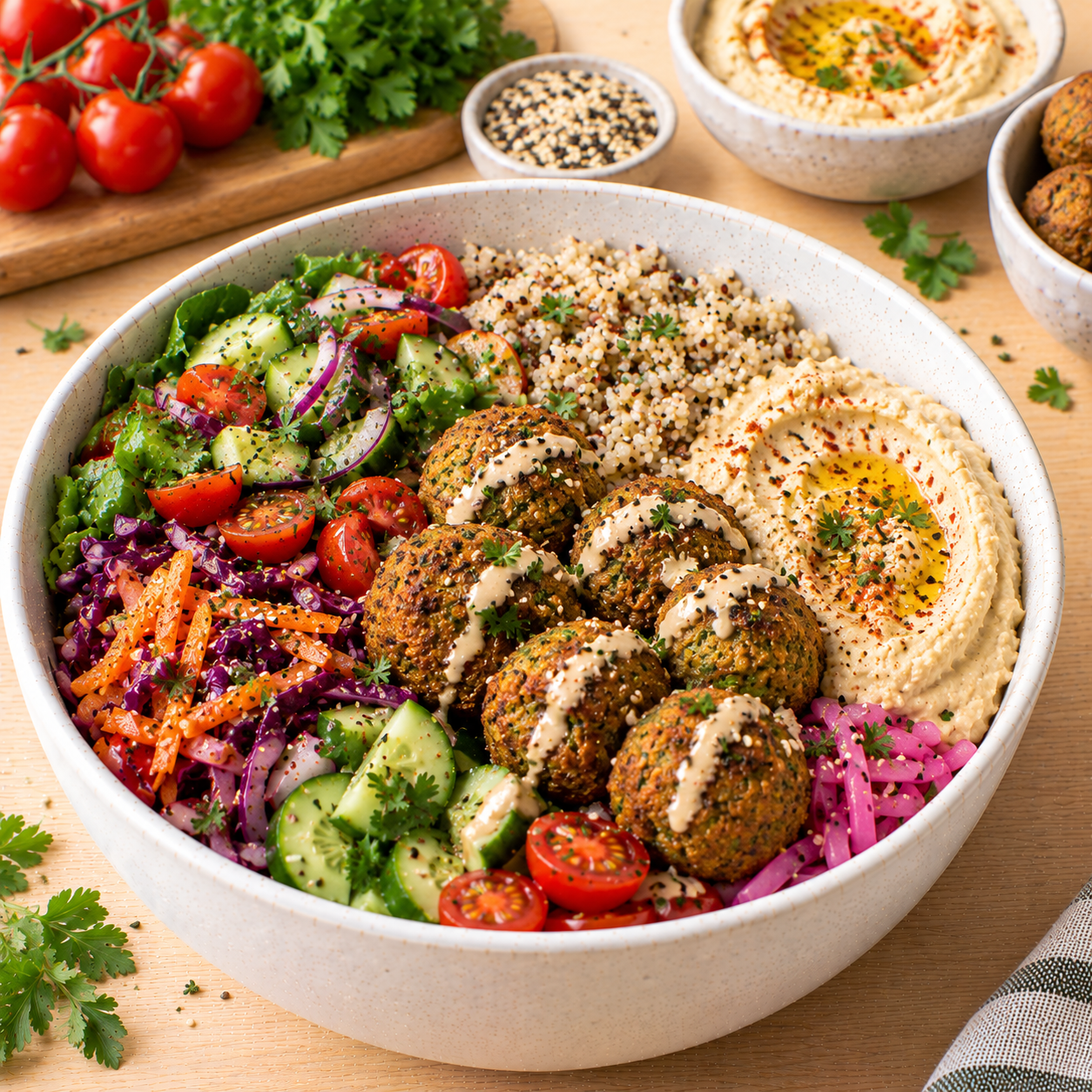 Bowl falafel & houmous