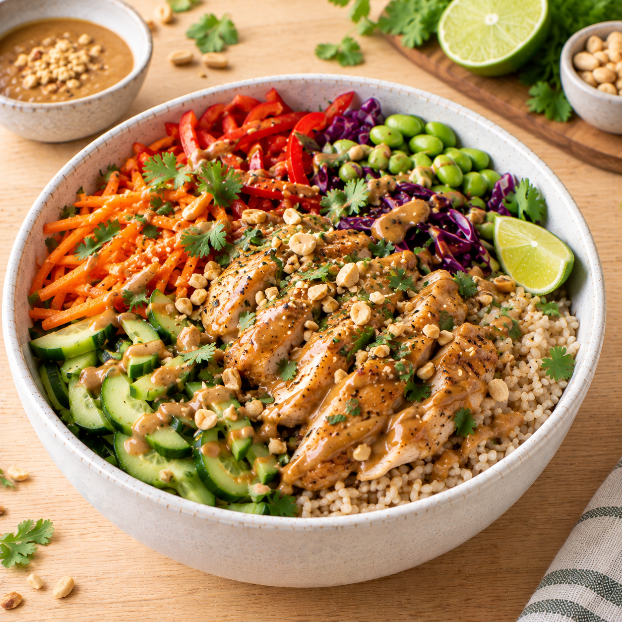 Bowl poulet satay