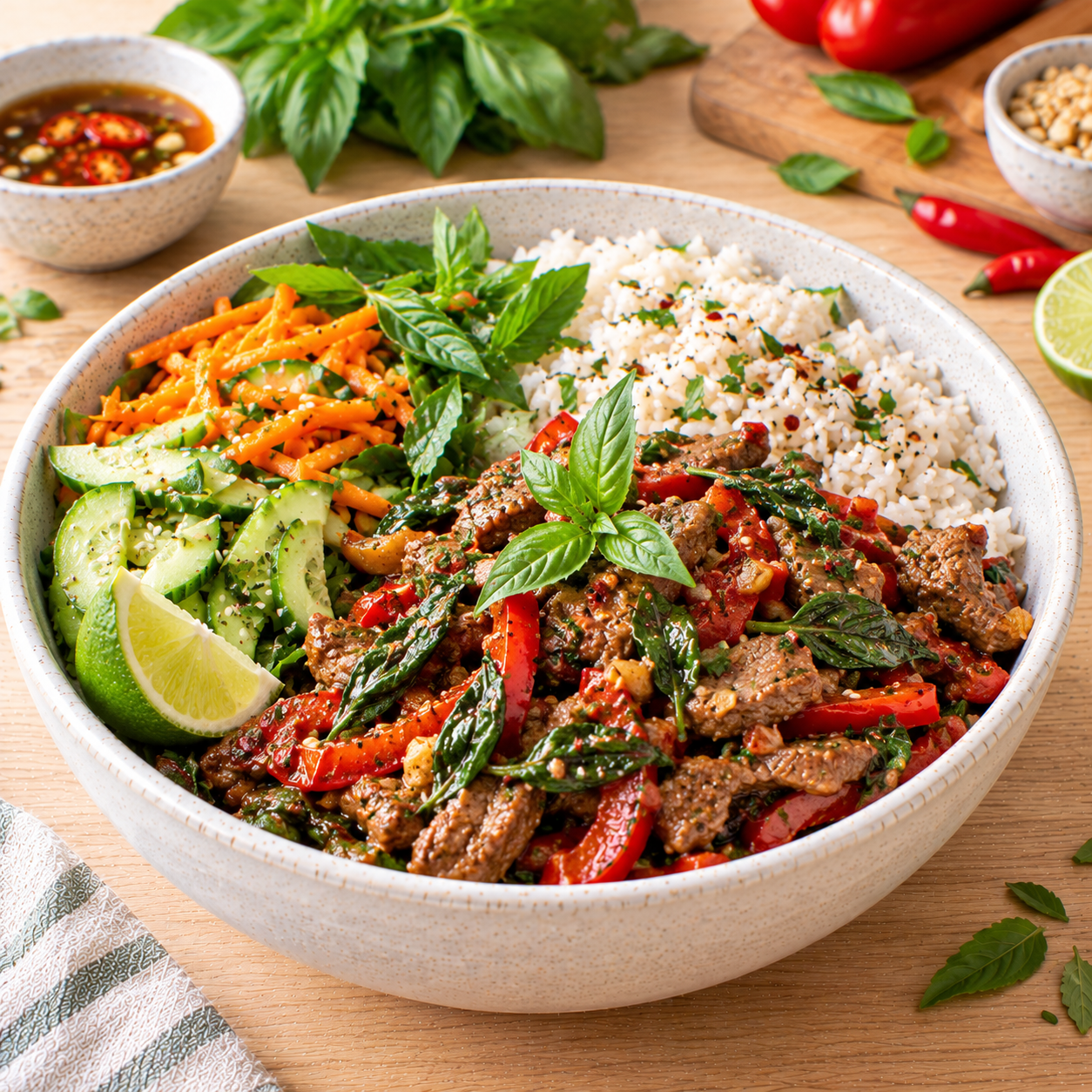 Bowl thaï bœuf-basilic