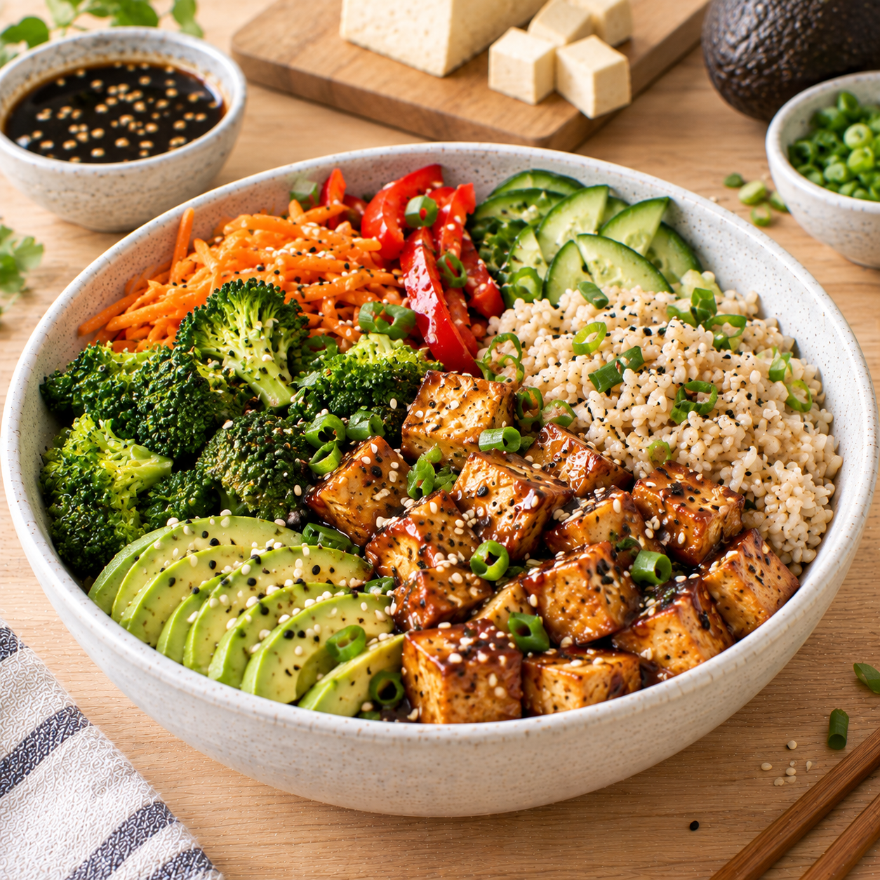 Bowl tofu teriyaki