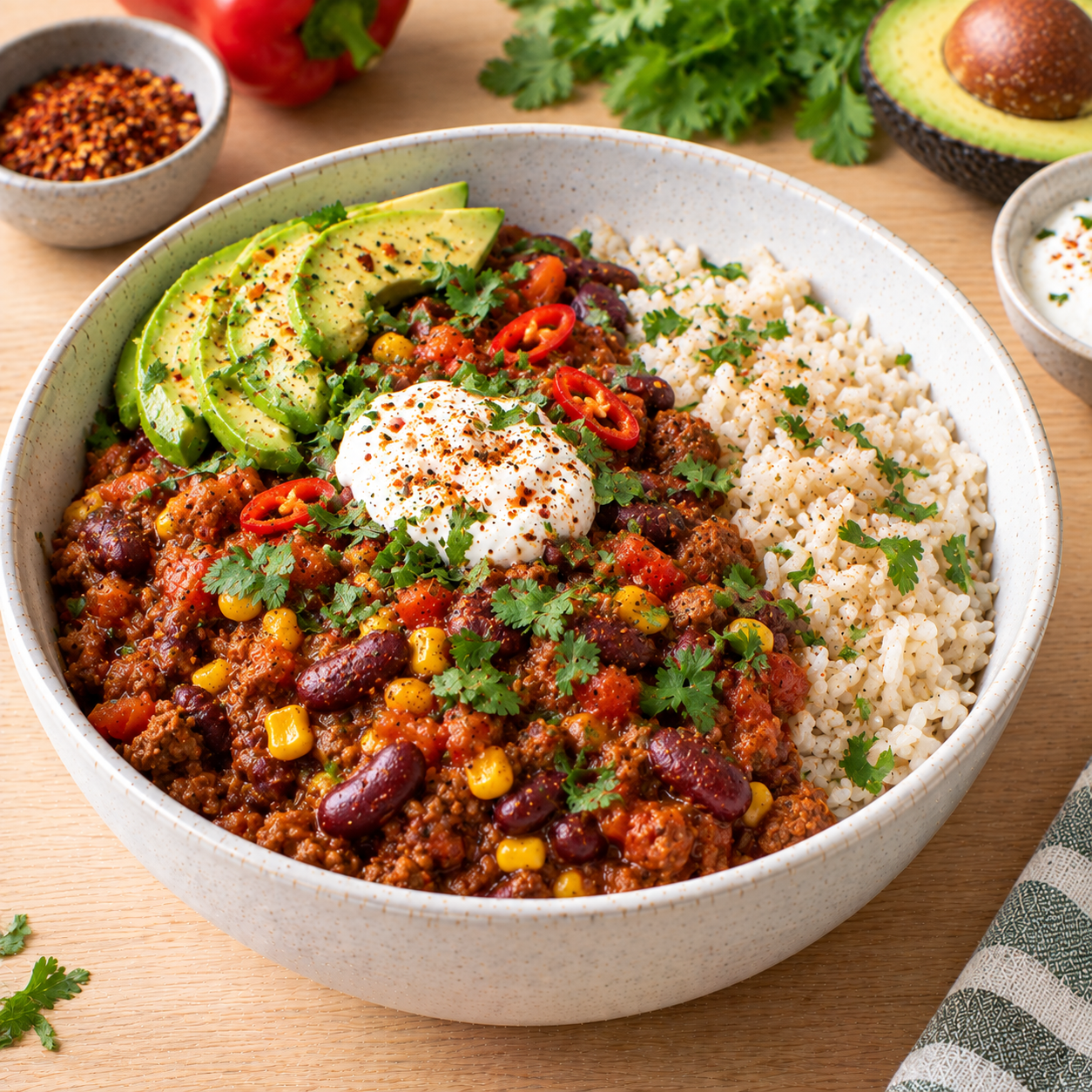 Chili con carne & riz