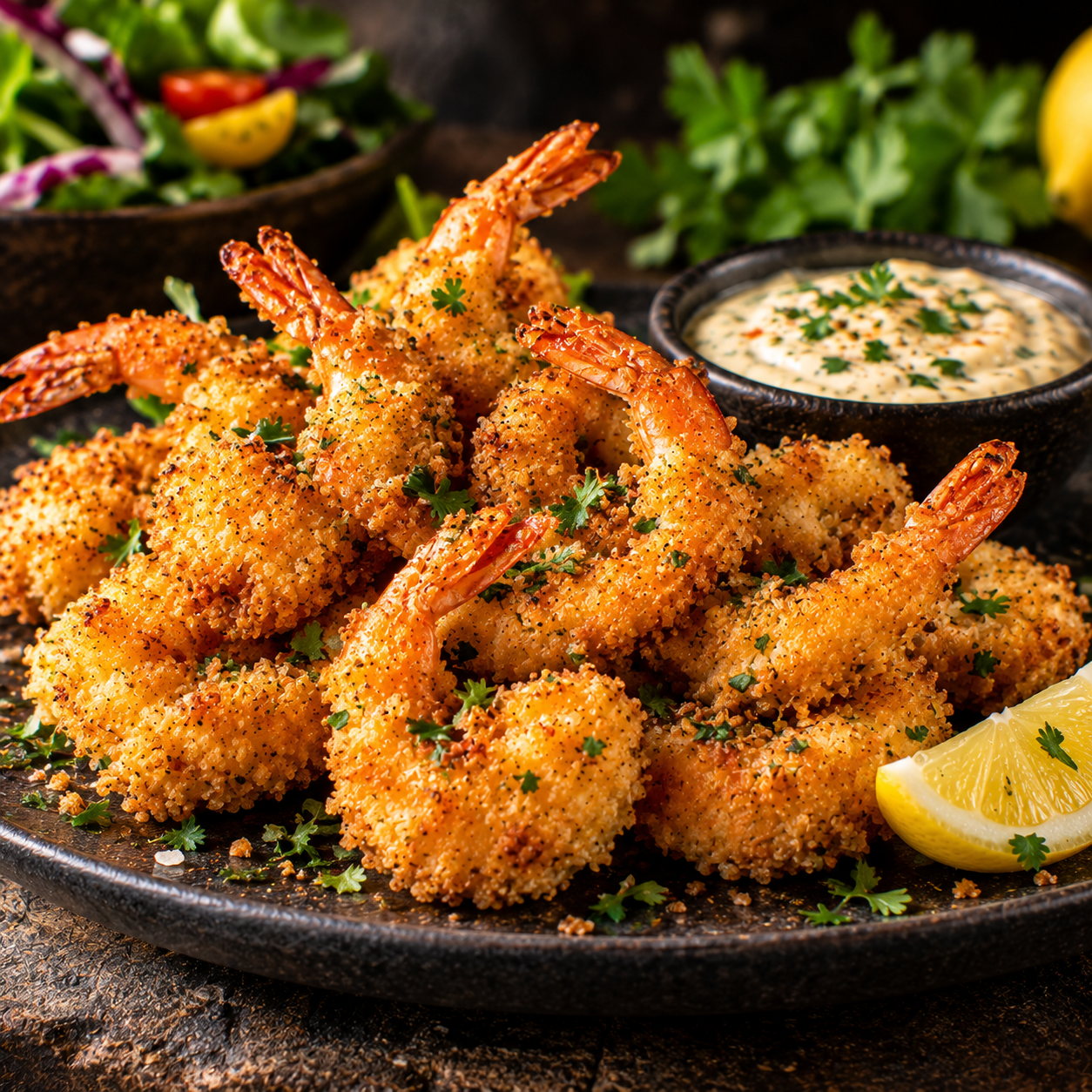 Crevettes panées croustillantes