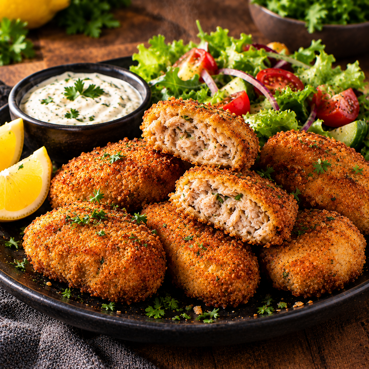 Croquettes de thon panées