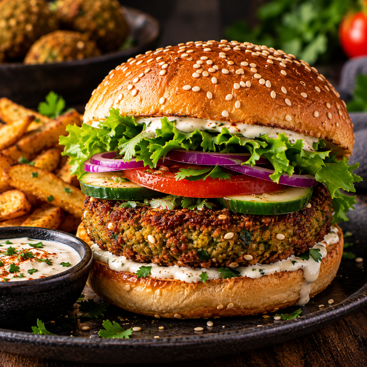 Falafel burger