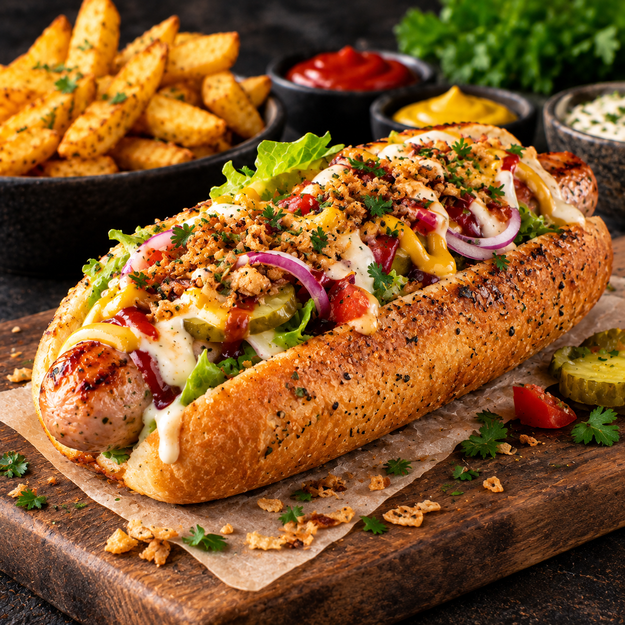 Hot-dog de dinde revisité