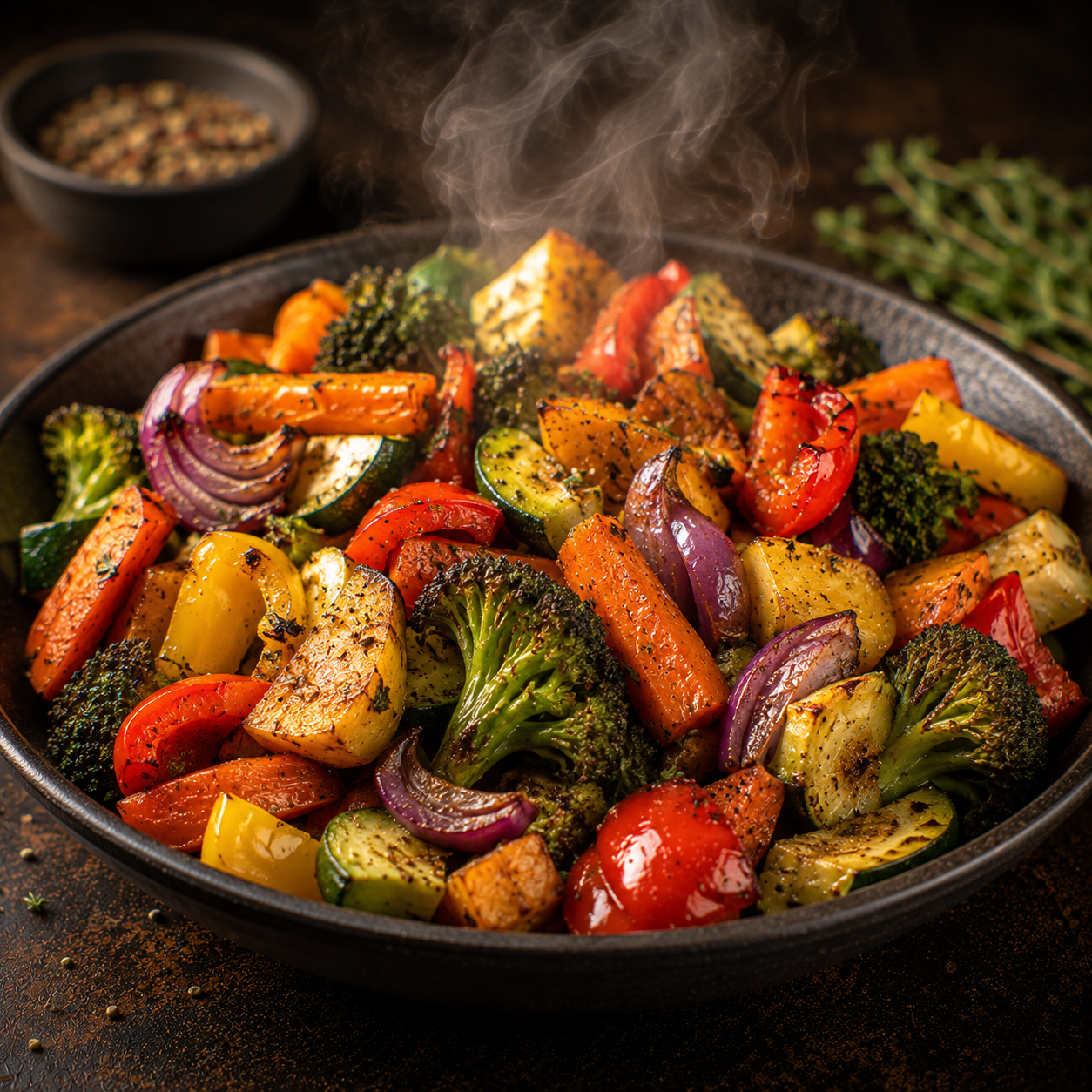 Légumes rôtis à l'airfryer