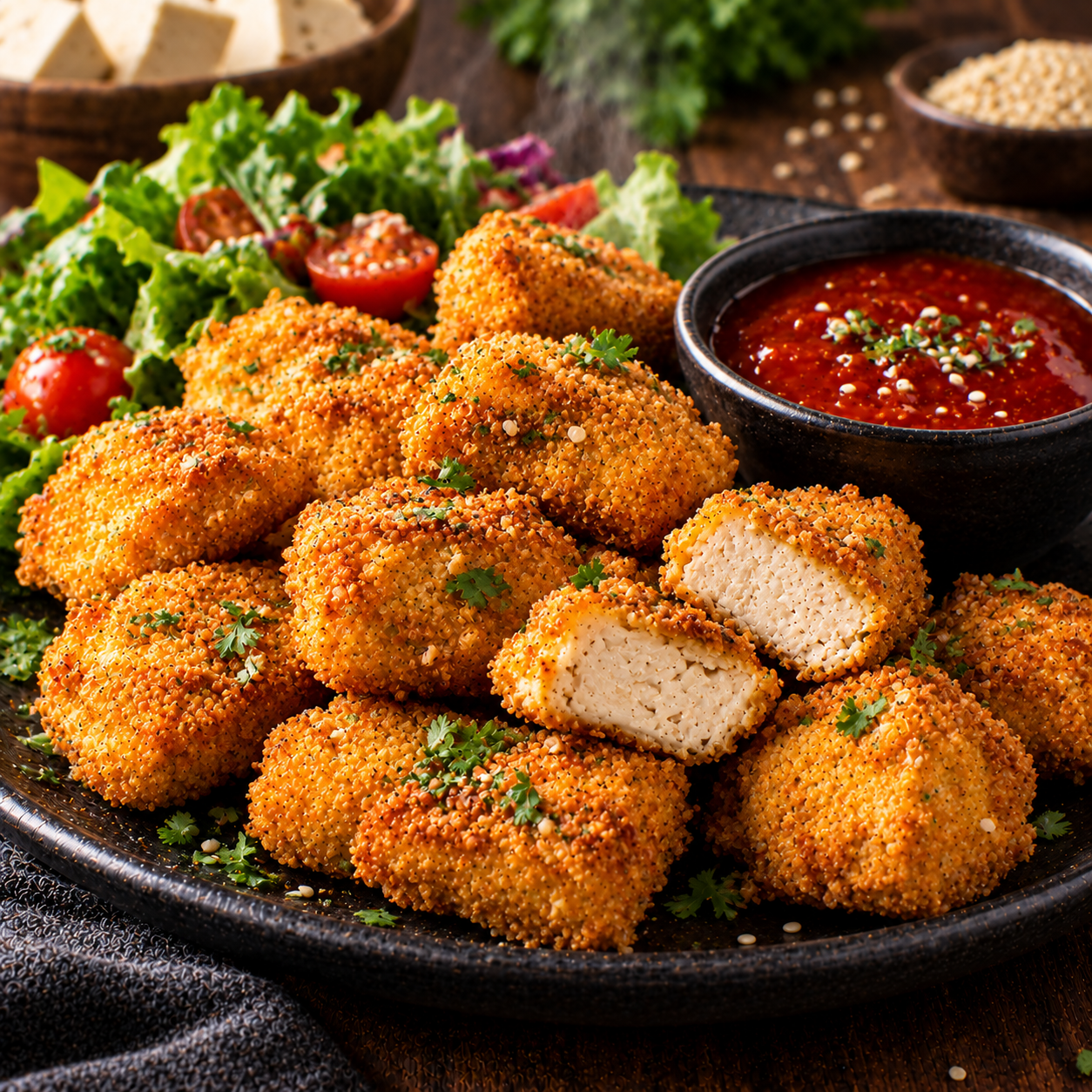 Nuggets de tofu croustillants