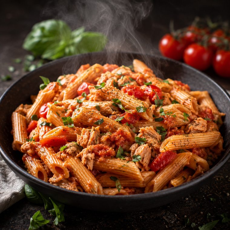 Pâtes complètes au thon & tomate
