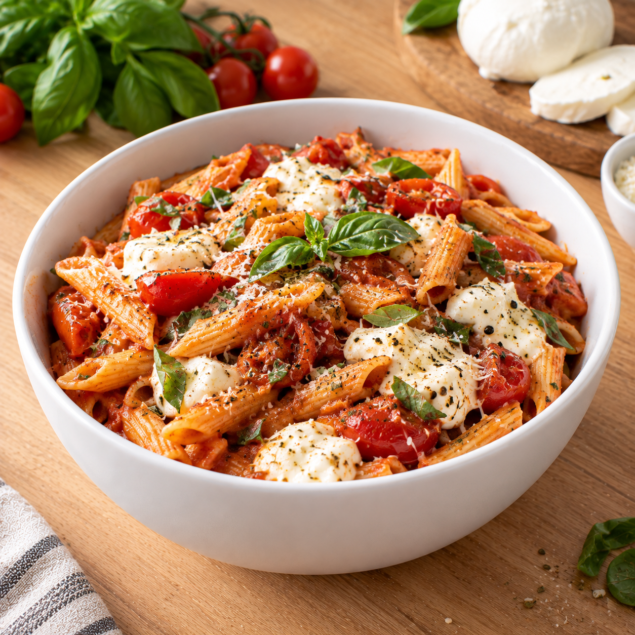 Pâtes tomate-mozzarella