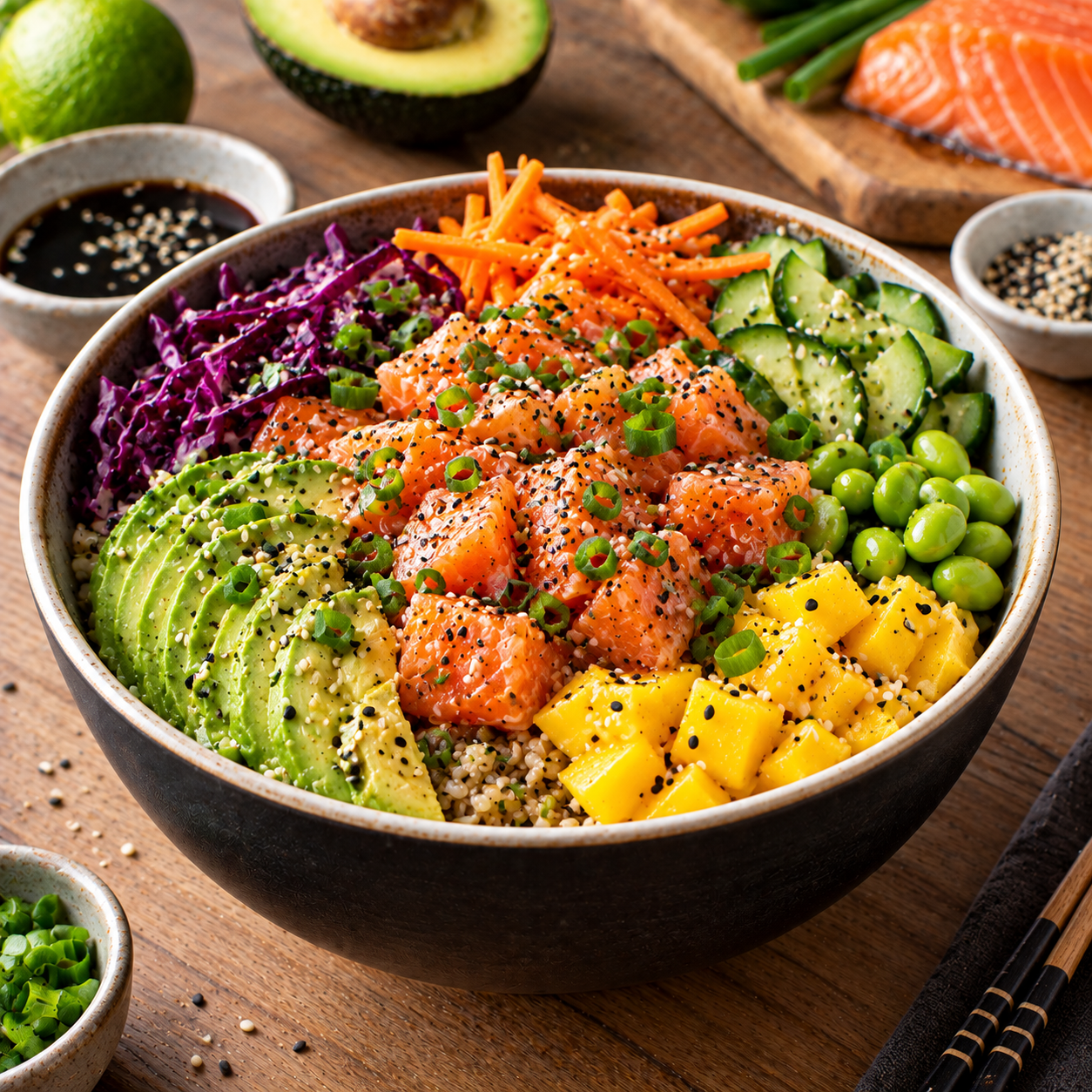 Poke bowl saumon