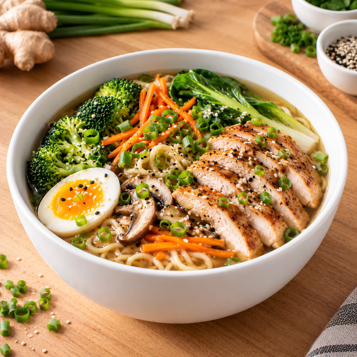 Ramen léger au poulet