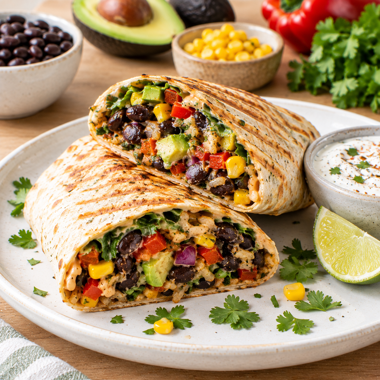 Tacos végé aux haricots noirs