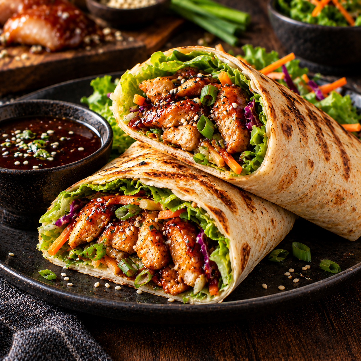Wrap poulet teriyaki